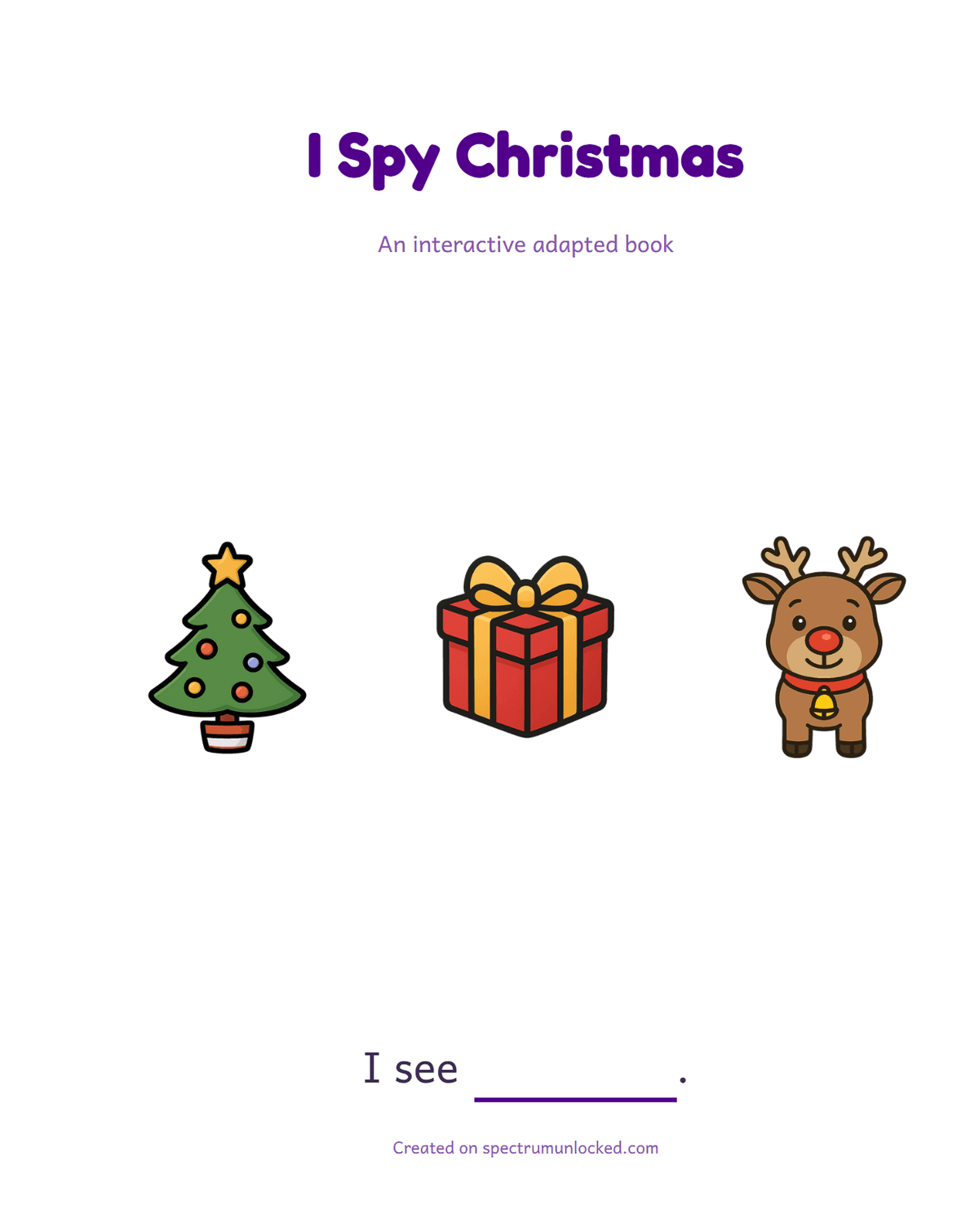 I Spy Christmas adapted book preview
