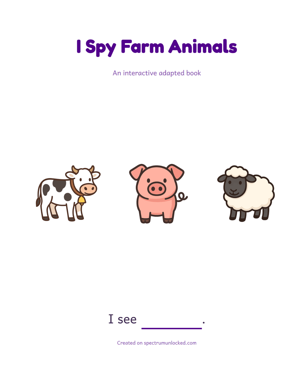 I Spy Farm Animals adapted book preview
