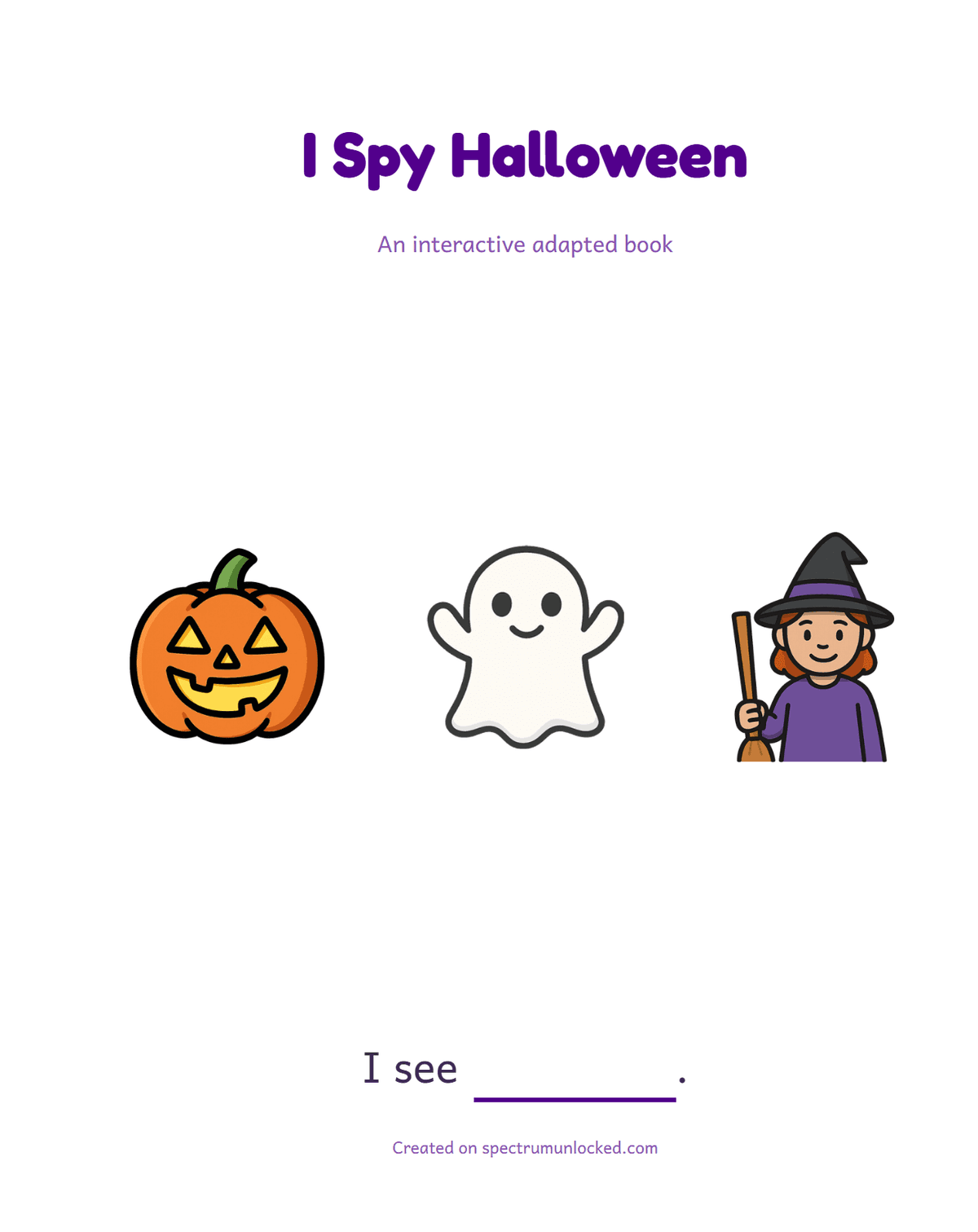 I Spy Halloween adapted book preview