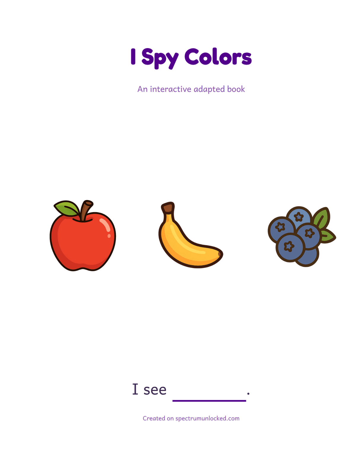 I Spy Colors adapted book preview