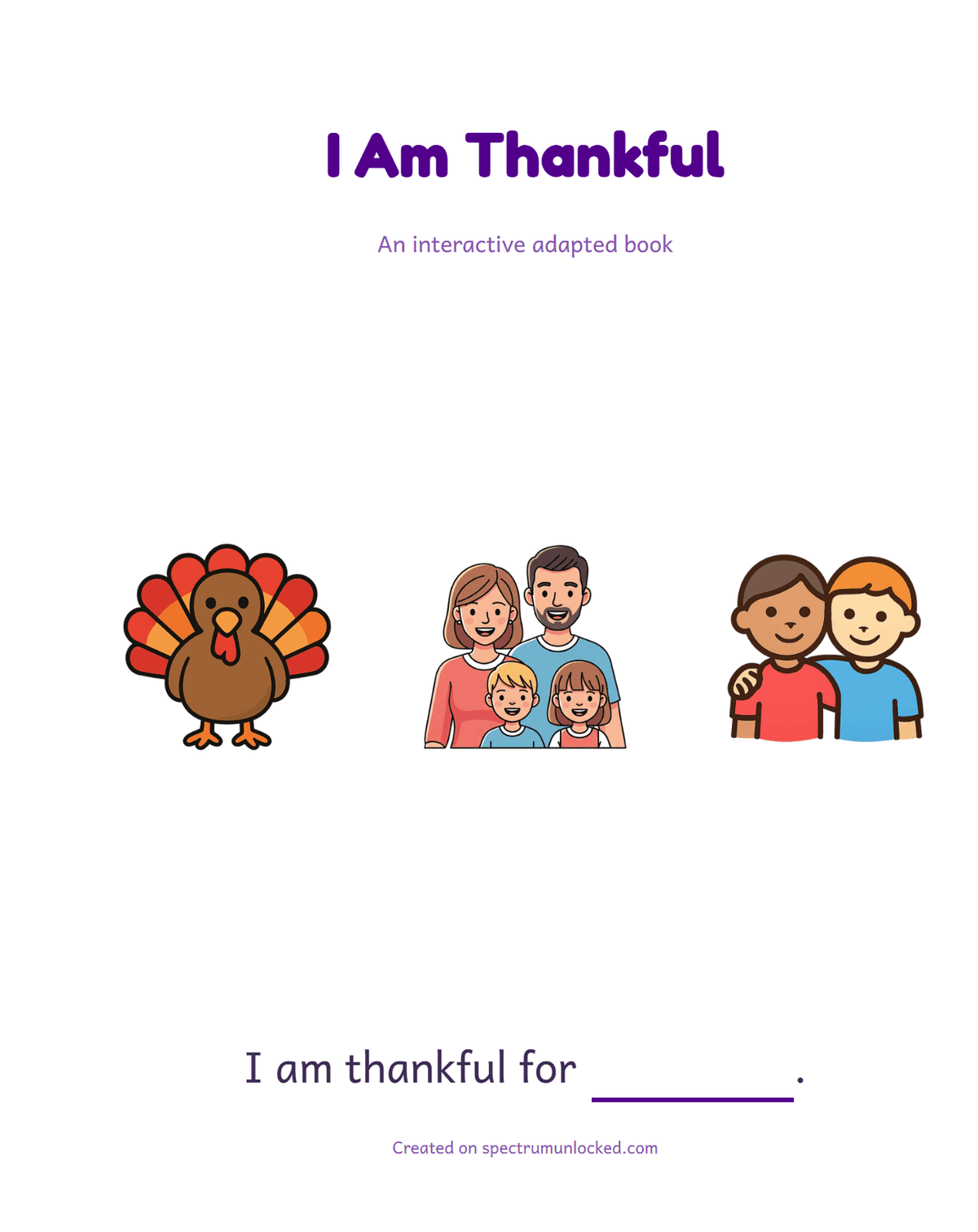 I Am Thankful adapted book preview
