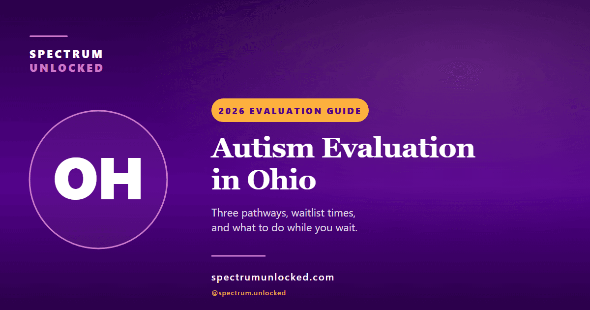 Autism evaluation in Ohio: Spectrum Unlocked 2026 state guide cover