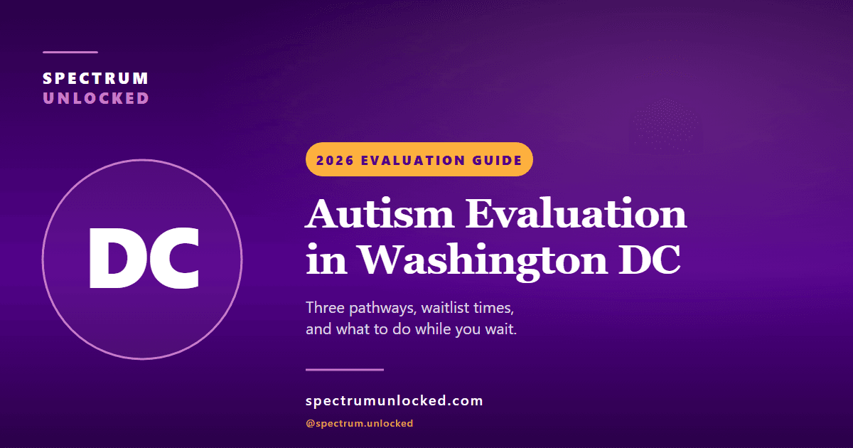 Autism evaluation in Washington DC: Spectrum Unlocked 2026 state guide cover