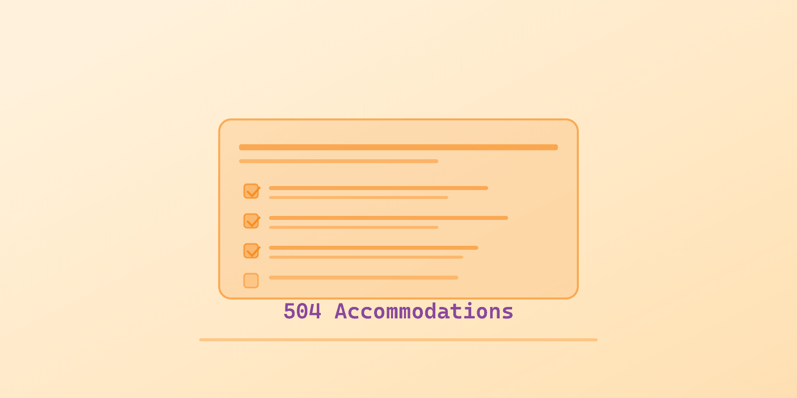 Illustrated cover for '504 Accommodations for Autism: A Parent's Guide to Section 504 Plans', a Spectrum Unlocked Education guide