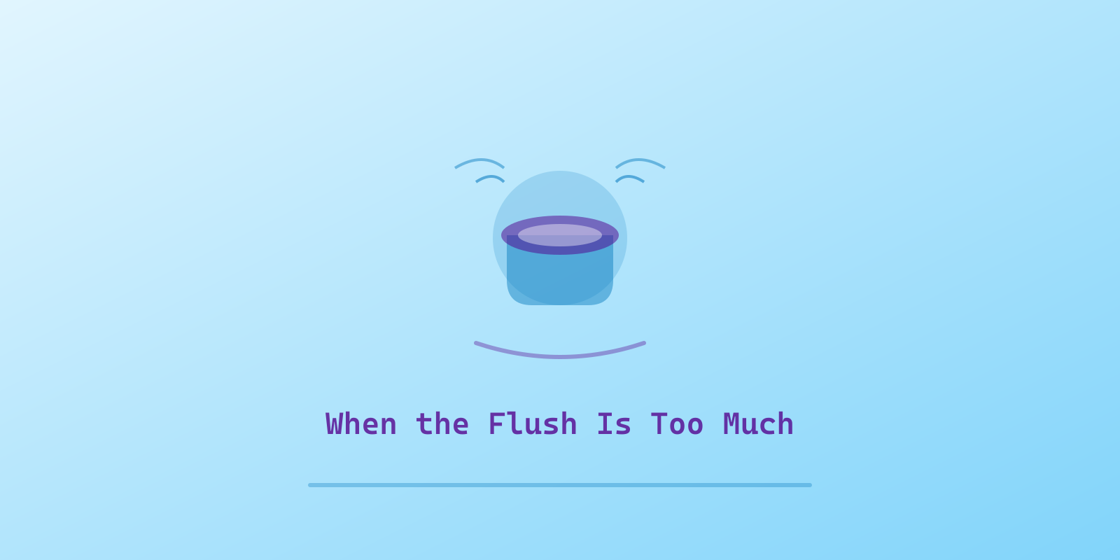 Illustrated cover for 'Autistic Child Scared of the Toilet Flushing: Why It Happens and What Helps', a Spectrum Unlocked Daily Life guide
