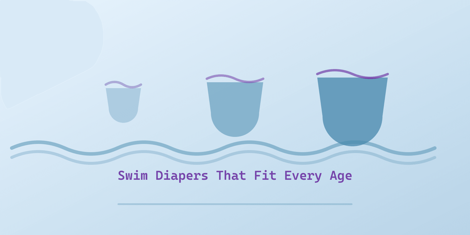 Illustrated cover for 'Best Swim Diapers for Autistic Kids (All Ages, Including Older Kids and Adults)', a Spectrum Unlocked Daily Life guide