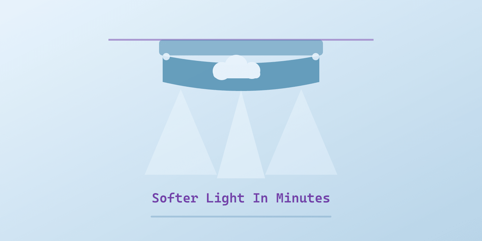 Illustrated cover for 'Fluorescent Light Covers for the Classroom: Calmer Light Without an Electrician', a Spectrum Unlocked Education guide