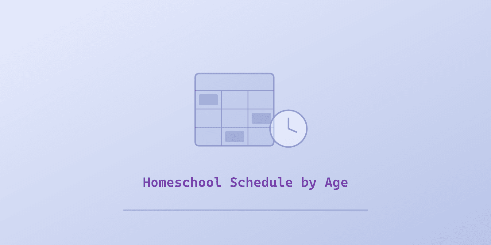 Illustrated cover for 'Homeschool Schedule for an Autistic Child (Sample Routines by Age)', a Spectrum Unlocked Daily Life guide