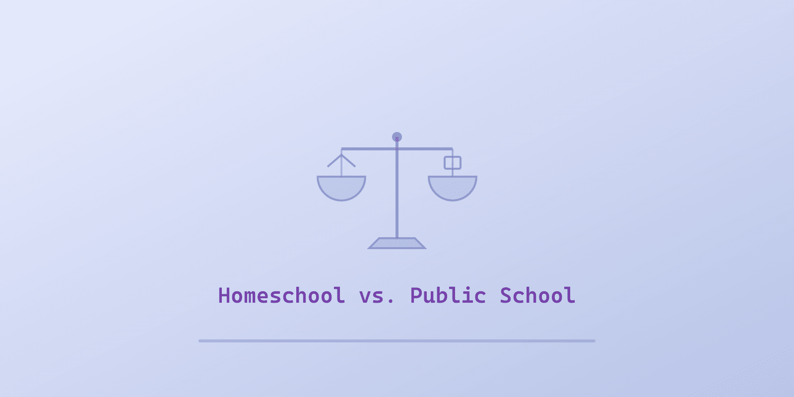 Illustrated cover for 'Homeschool vs. Public School for an Autistic Child', a Spectrum Unlocked Education guide
