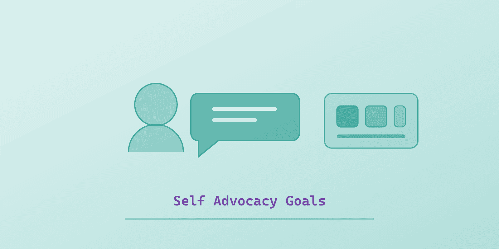Illustrated cover for 'Self Advocacy IEP Goals (Starting Long Before Transition)', a Spectrum Unlocked Education guide