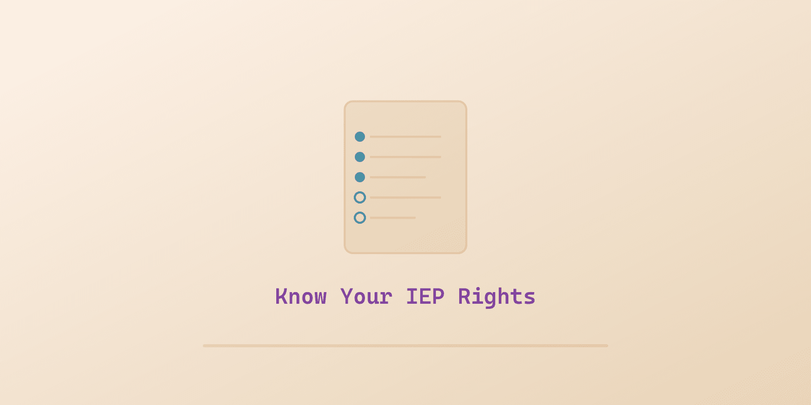 Illustrated cover for 'IEP Rights Schools Won't Tell You: Know Your Rights', a Spectrum Unlocked Education guide