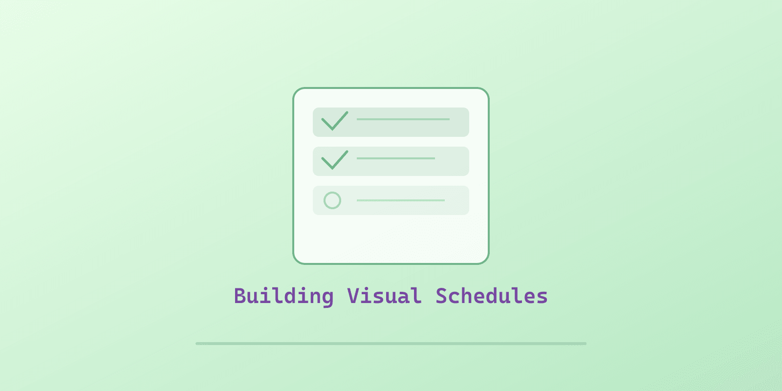 Illustrated cover for 'How to Get Your Autistic Child to Actually Use a Visual Schedule', a Spectrum Unlocked Daily Life guide