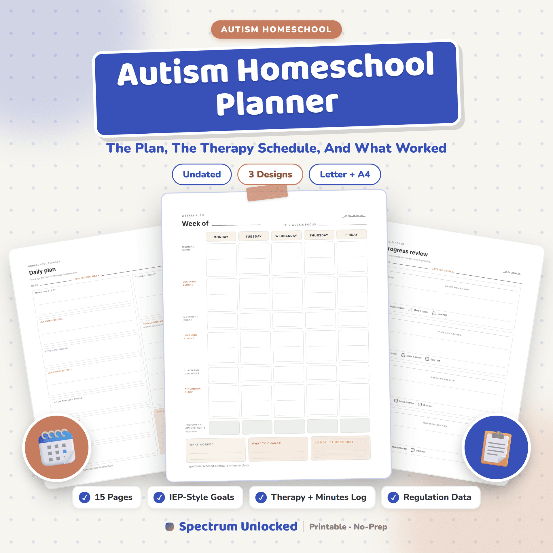 Autism Homeschool Planner cover
