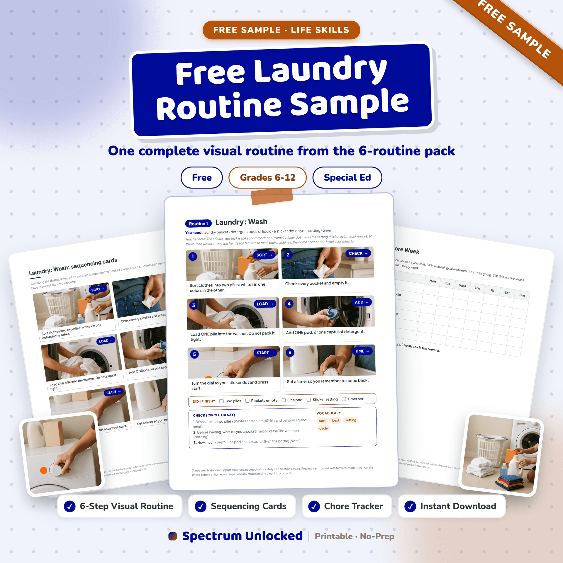Cleaning and Laundry Visual Routines free sample cover