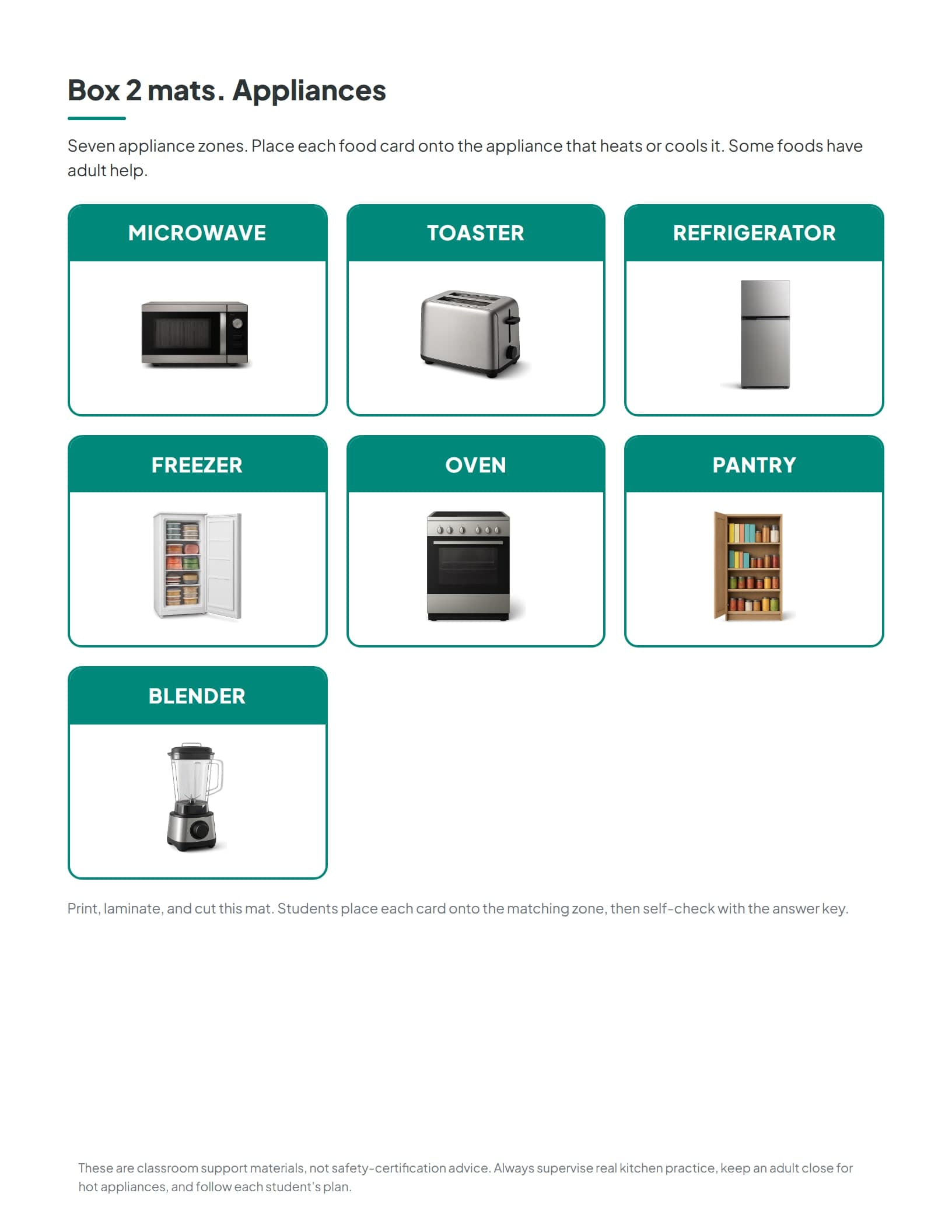 The Kitchen Tool 3-Way Match task box included in the free sample