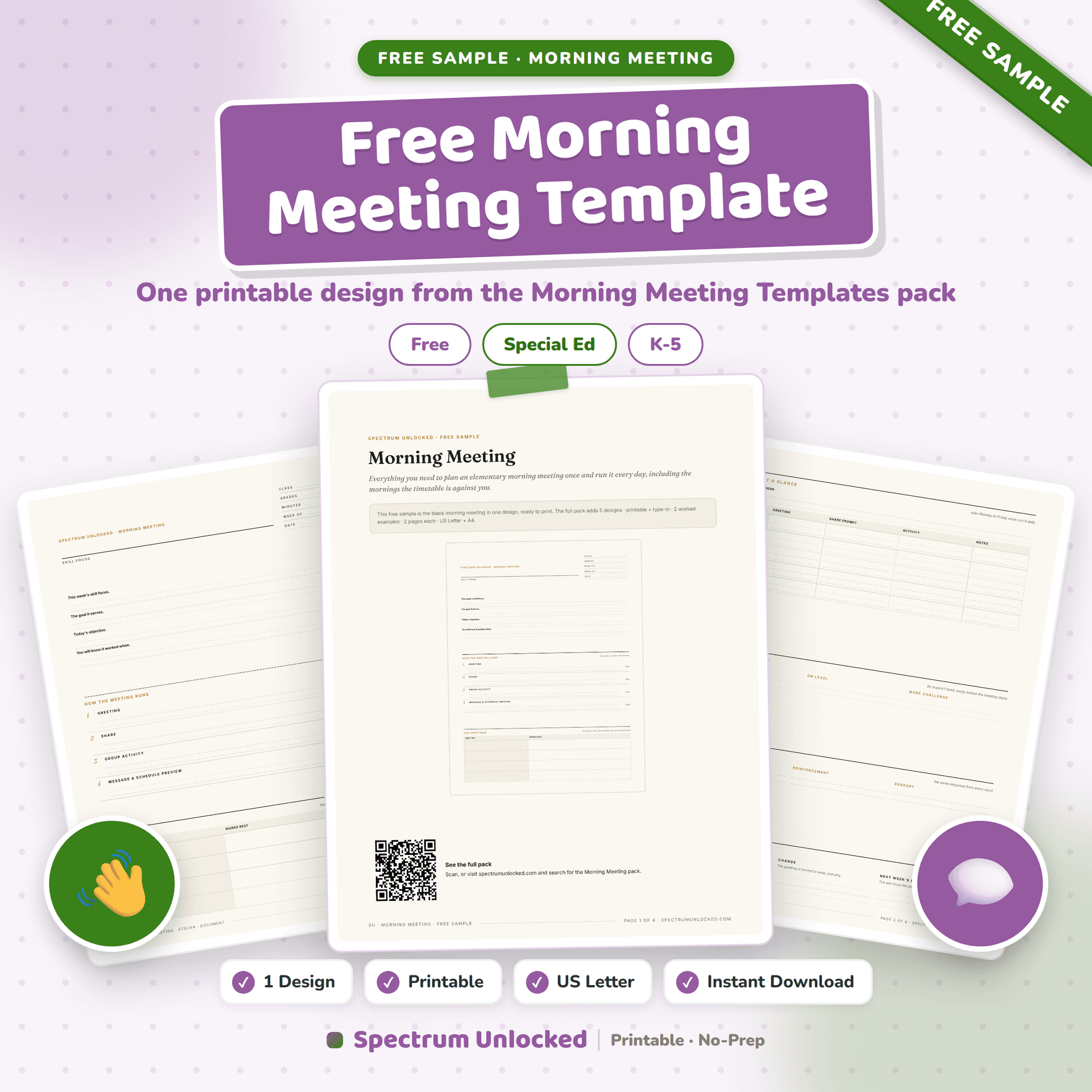 Morning Meeting Template free sample preview