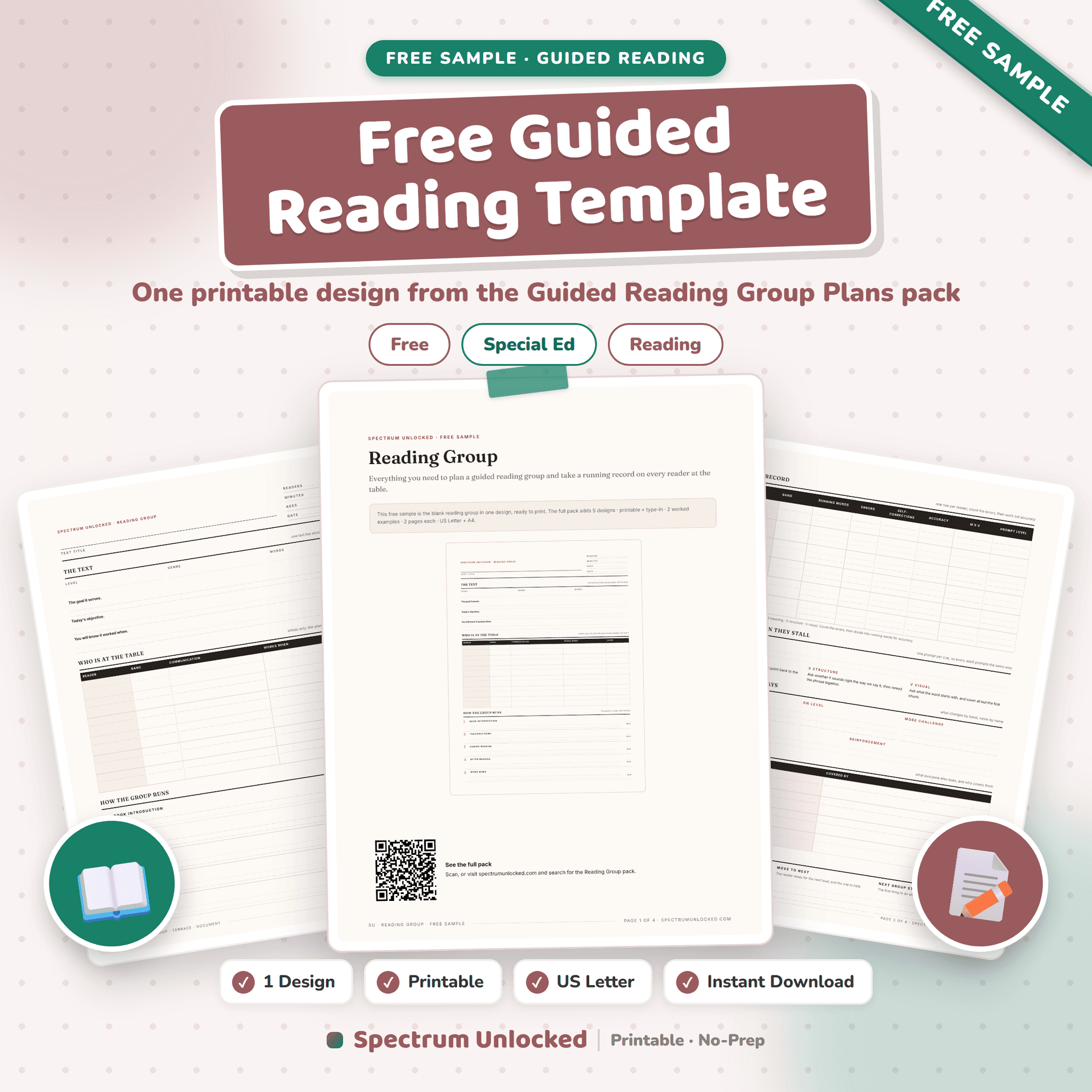 Guided Reading Lesson Plan Template free sample preview