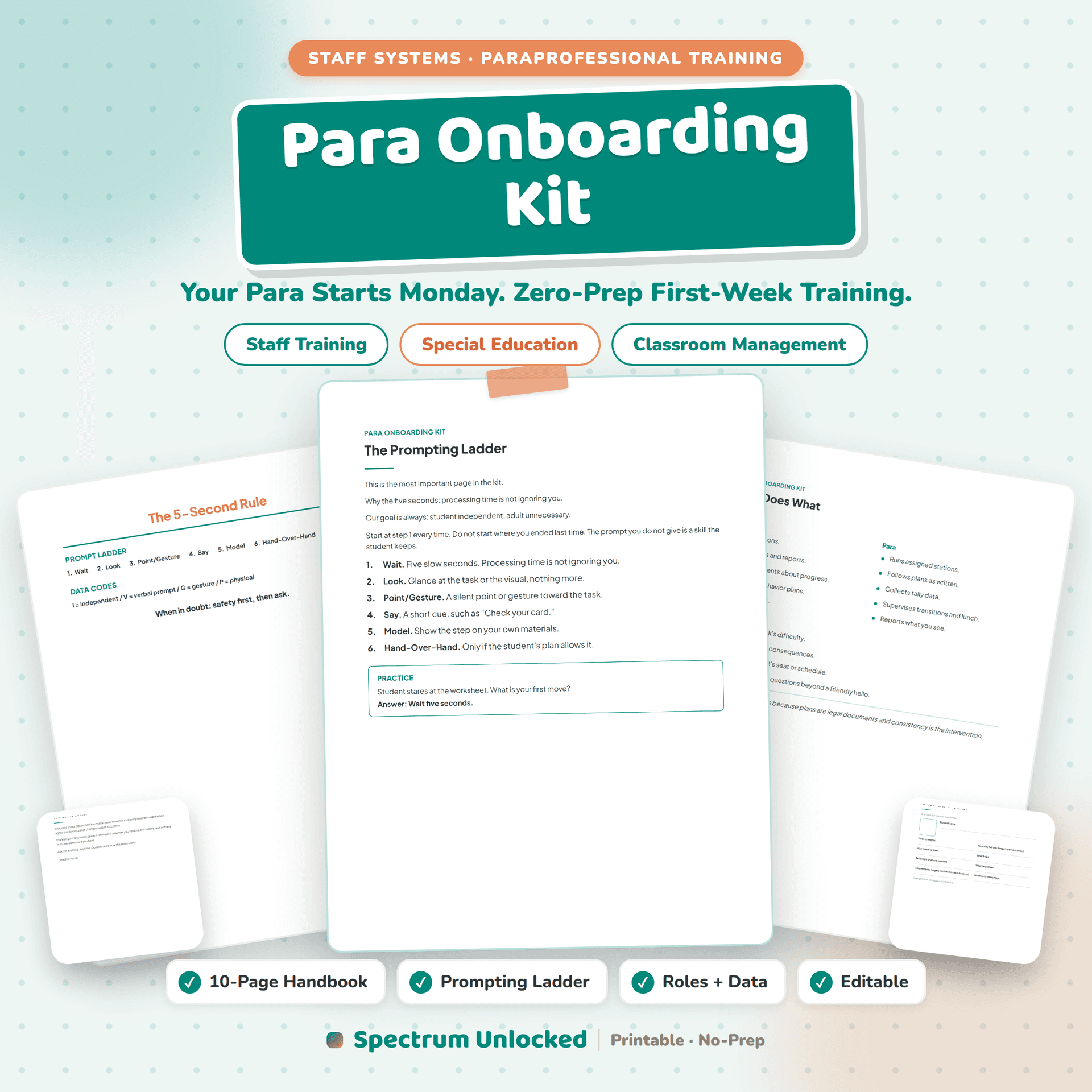 Paraprofessional Onboarding Kit cover