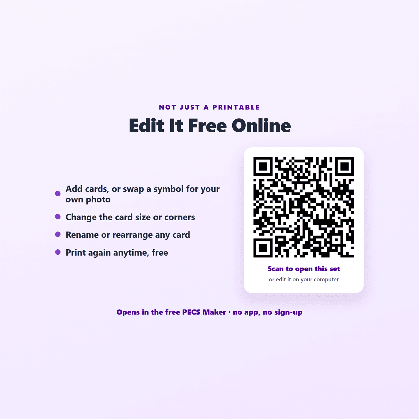 Sentence strips and card categories in the PECS Communication Cards Pack
