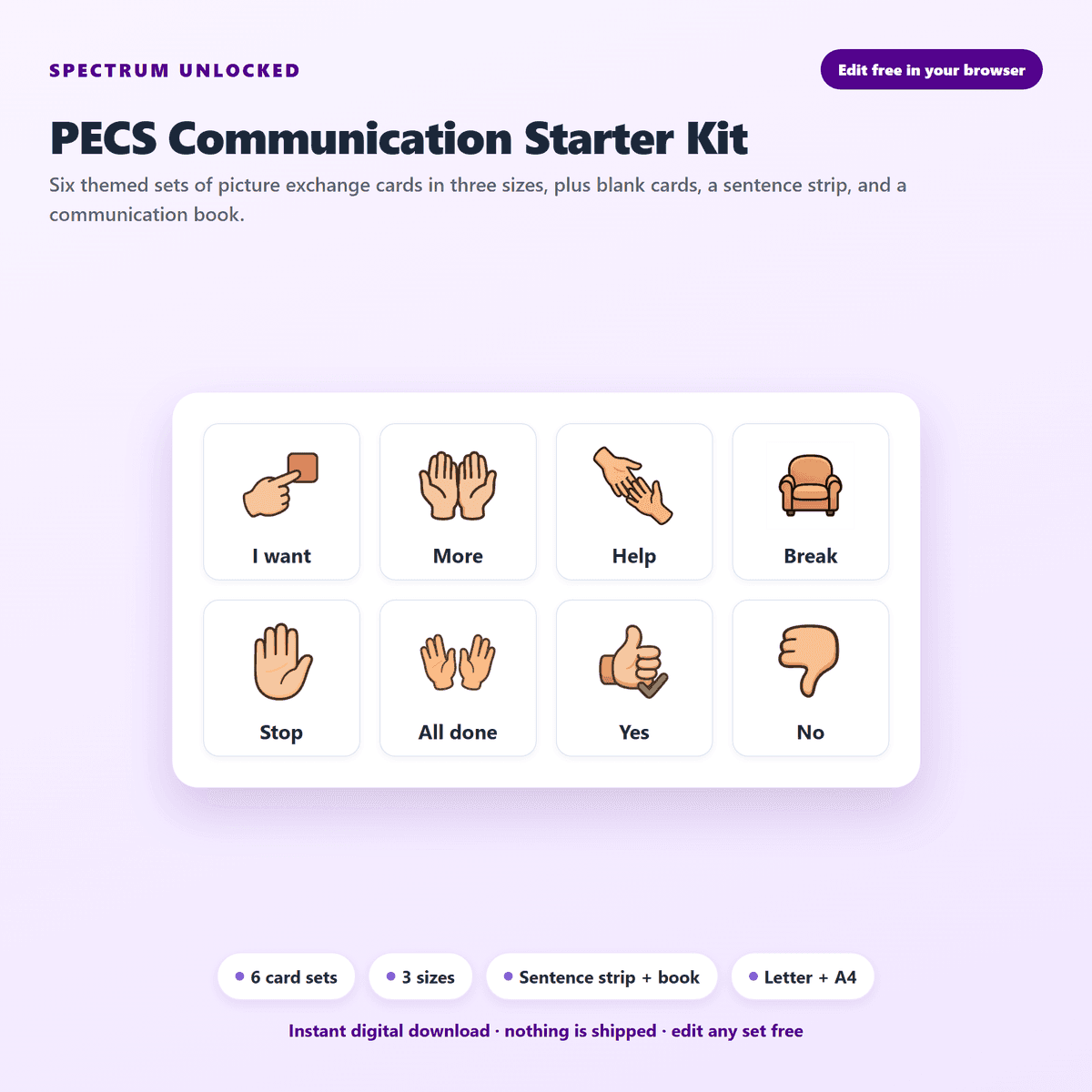 PECS Communication Cards preview