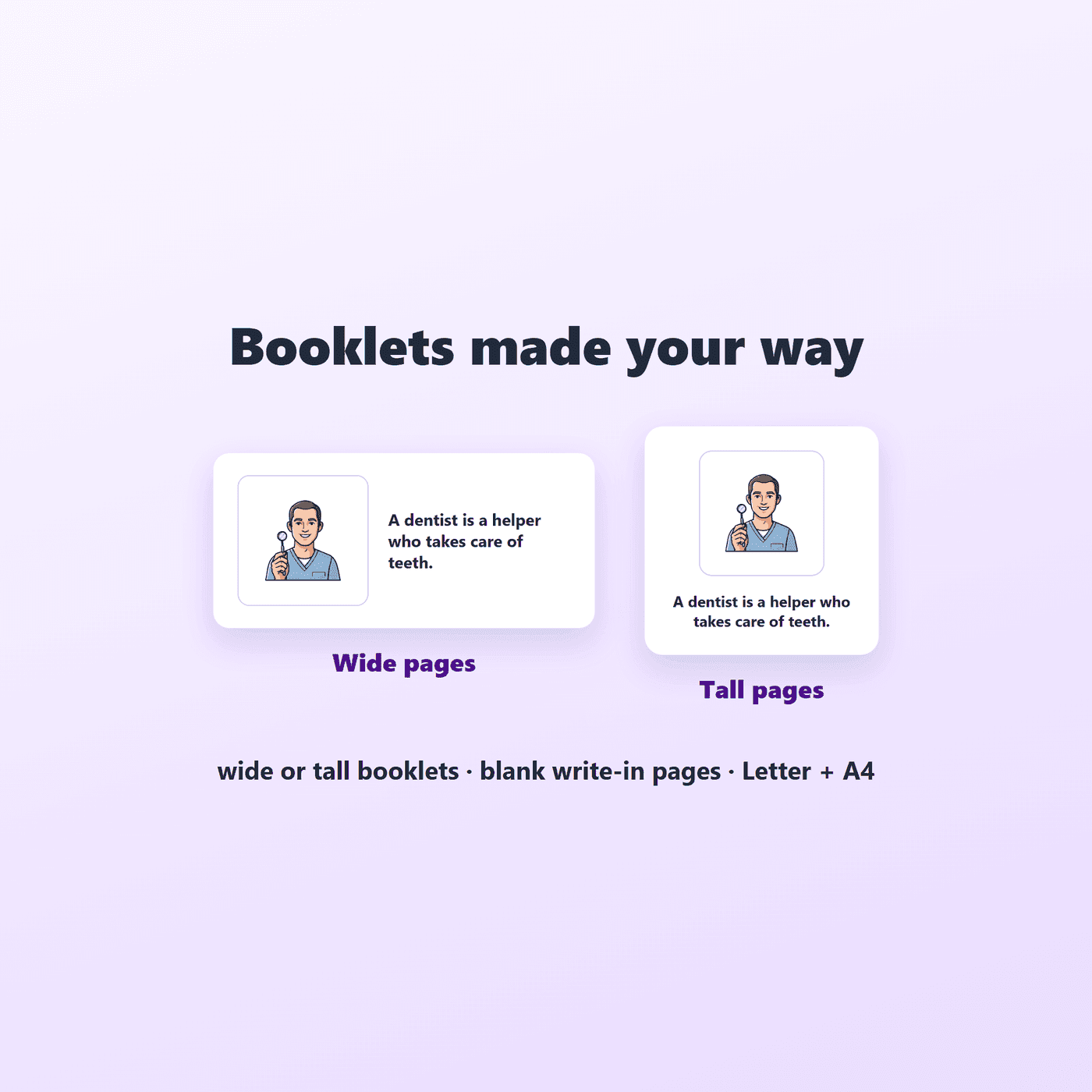 US Letter and A4 print formats included in the Community Social Stories pack