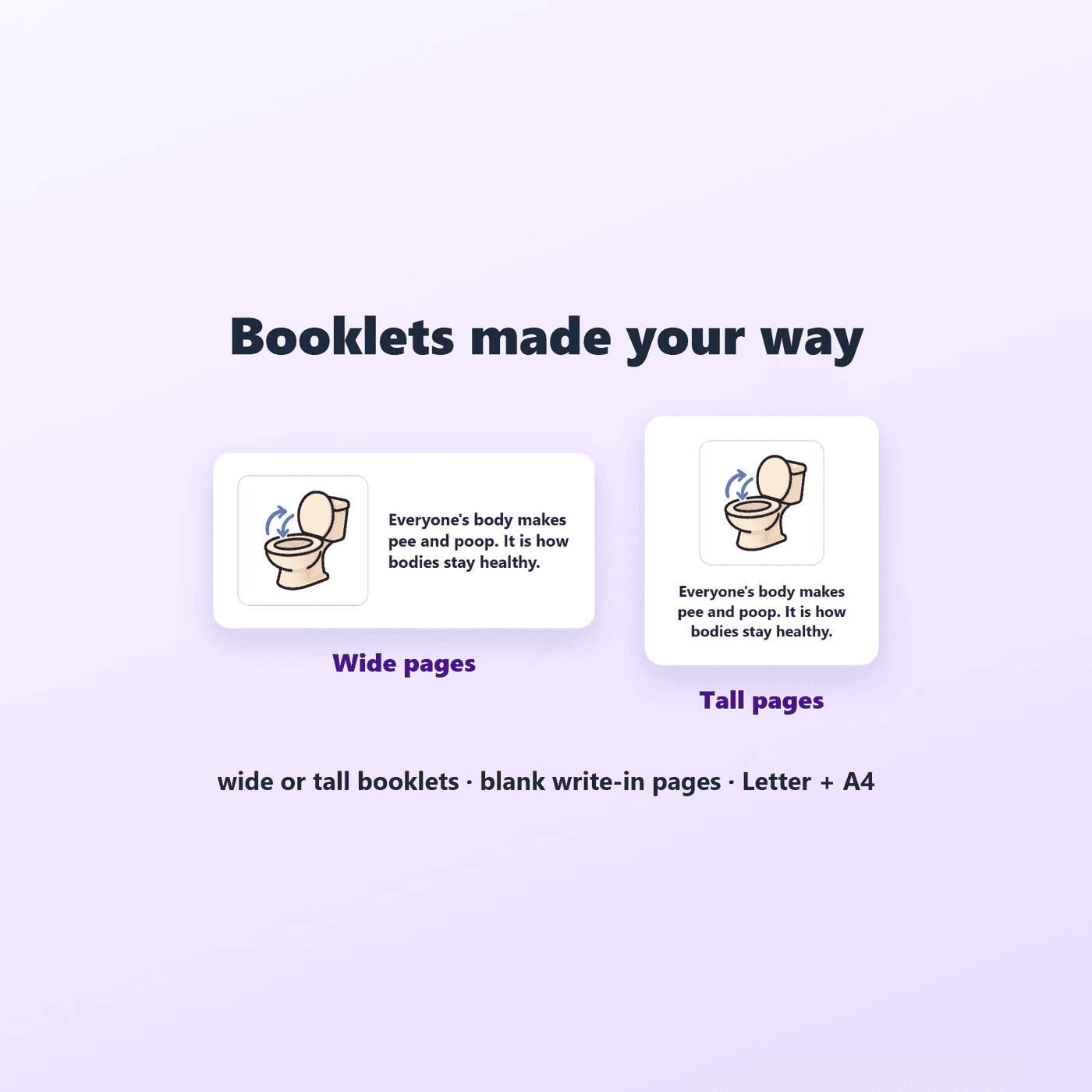 US Letter and A4 print formats included in the Routine Social Stories pack