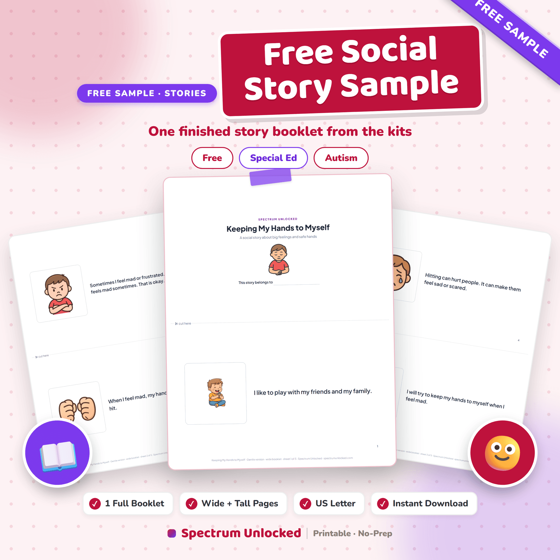 Social Stories free sample preview