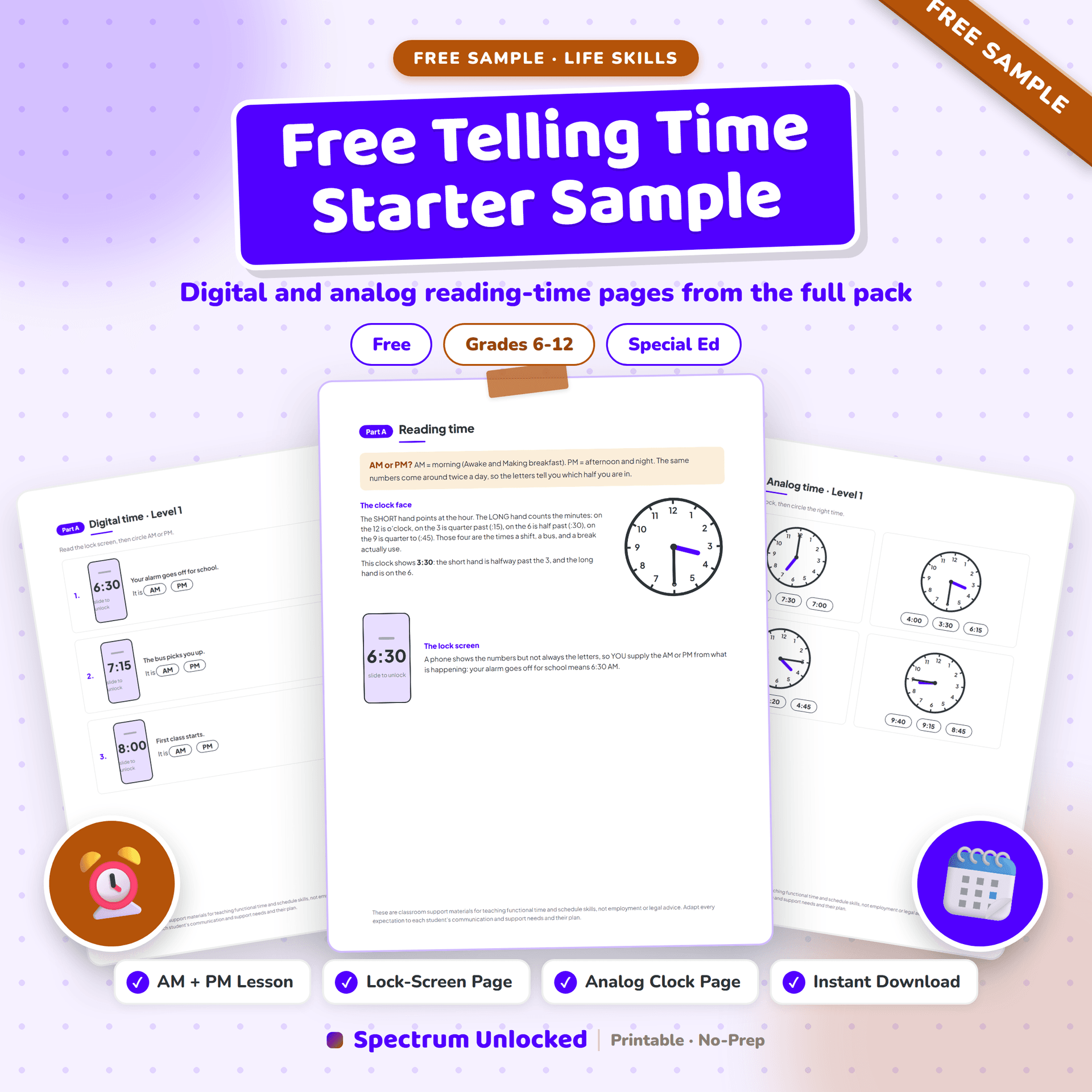 Time and Schedule Skills free sample cover