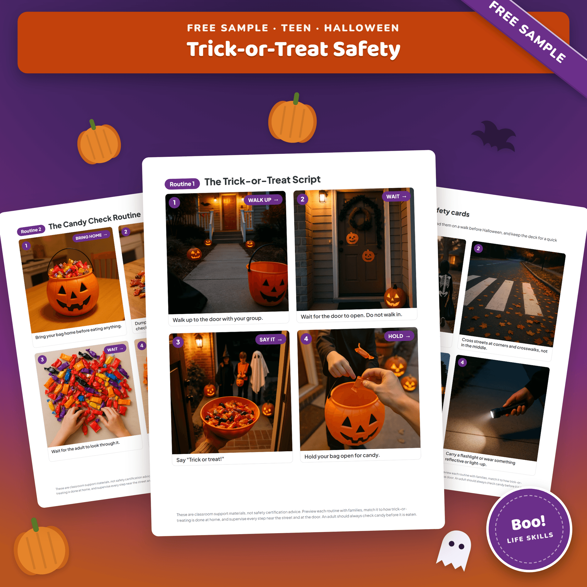 Trick or Treat Script and Candy Check Sample for Teens free sample preview
