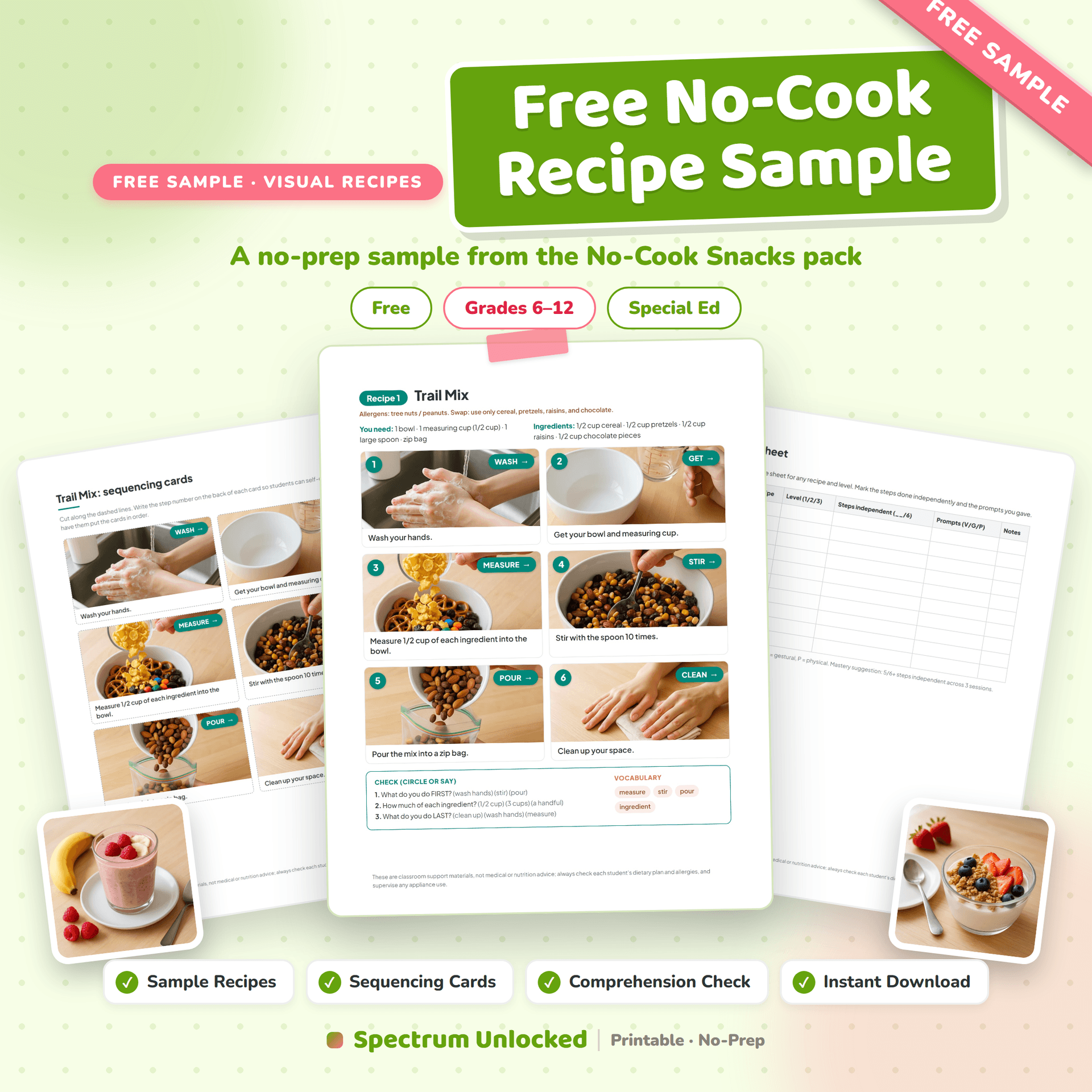 Visual Recipes: 10 No-Cook Snacks free sample preview