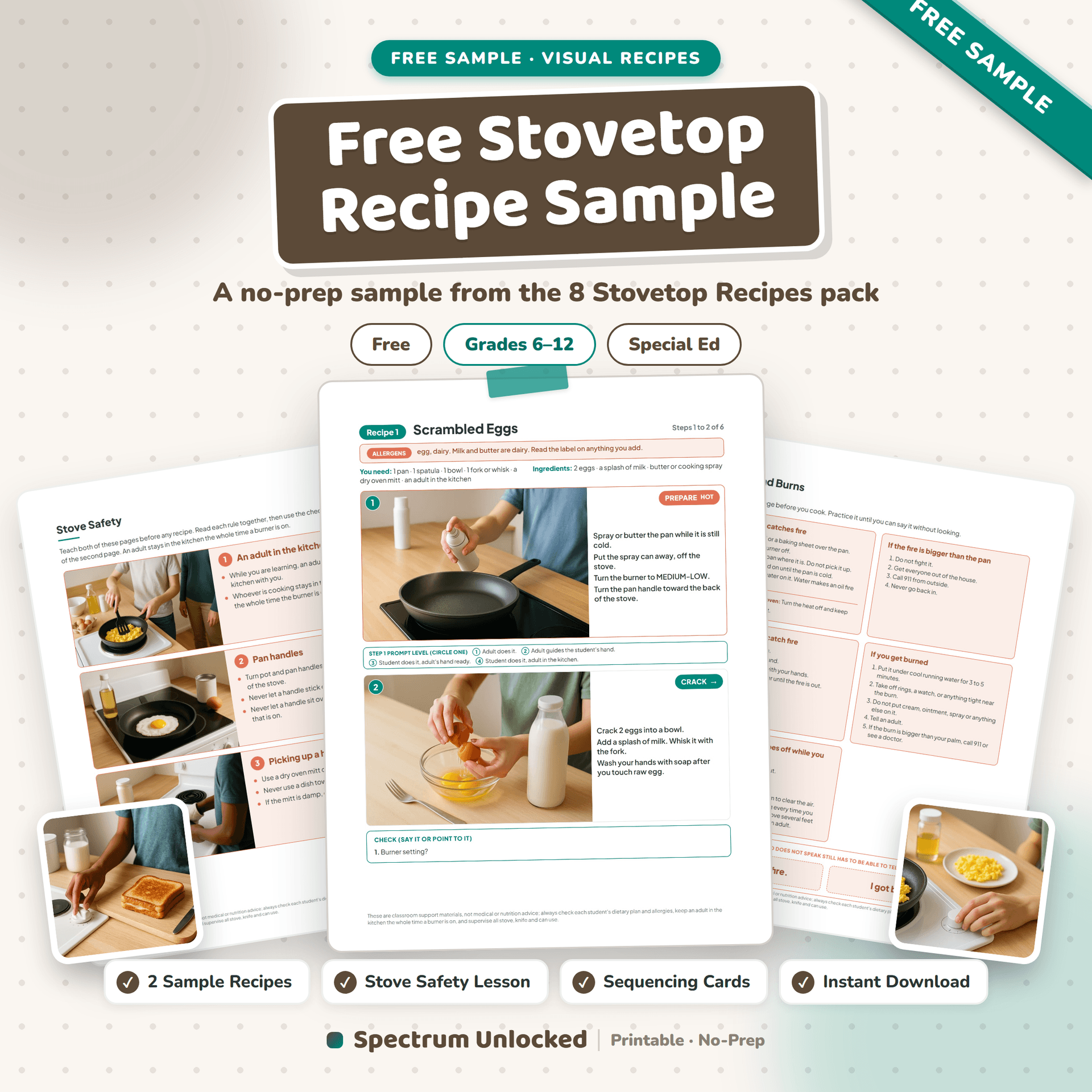 Visual Recipes 8 Stovetop Recipes free sample cover