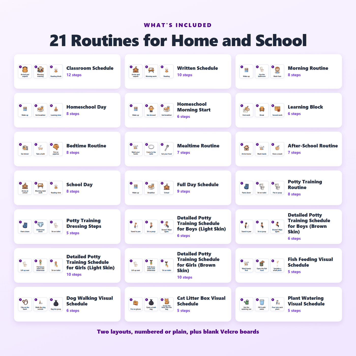What is included in the full Visual Schedule Starter Kit