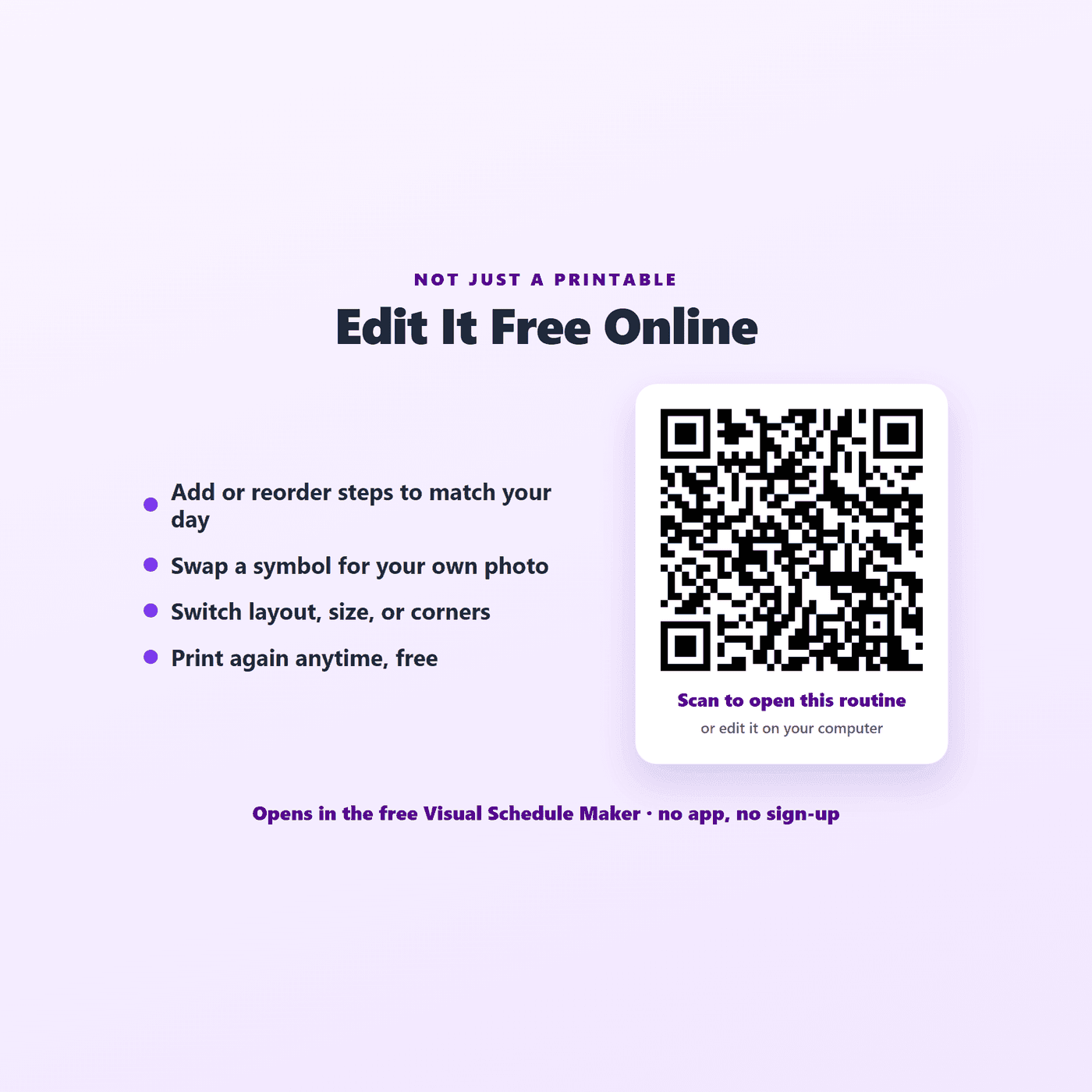 Swappable picture cards you can rearrange in the Visual Schedule Pack