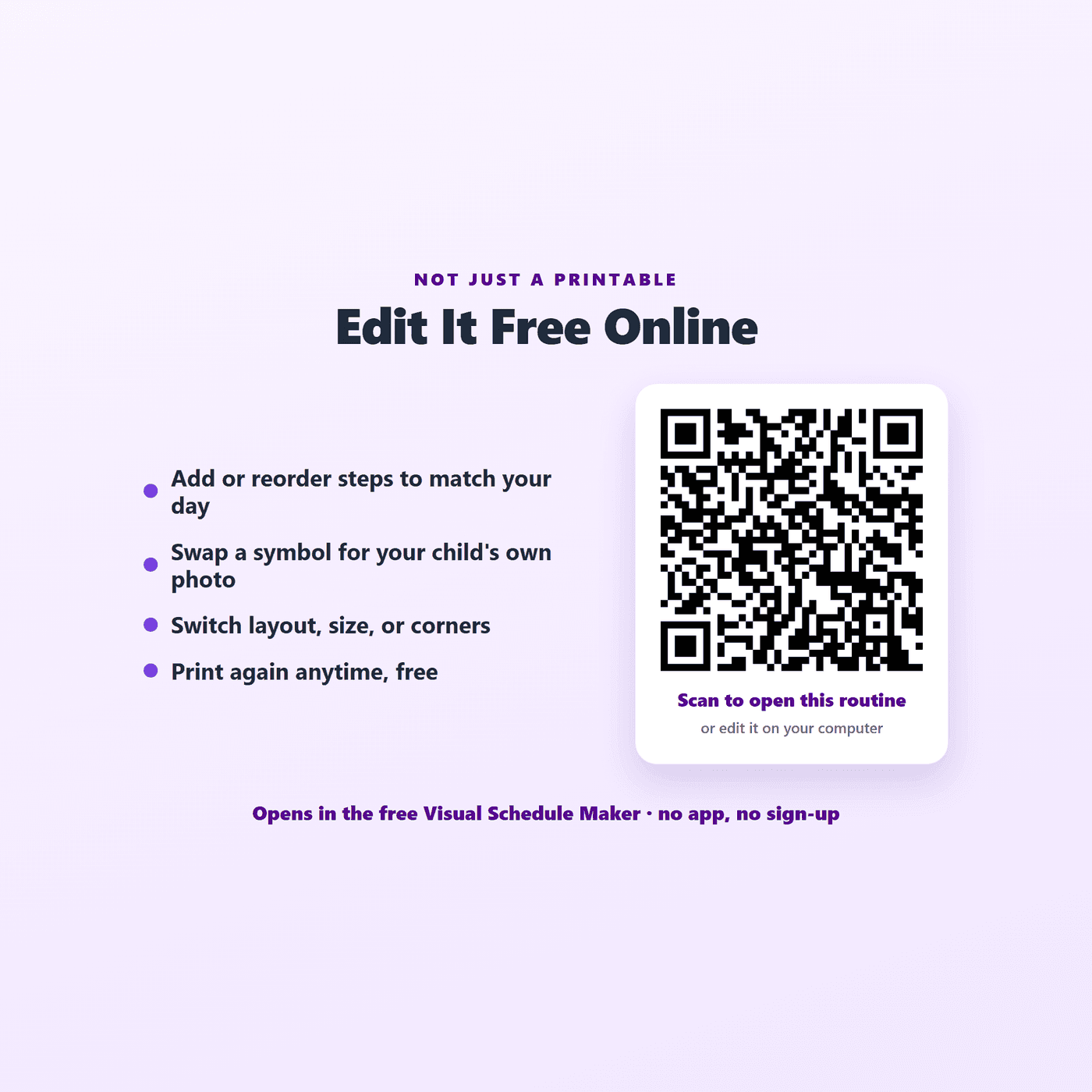 Swappable picture cards you can rearrange in the Visual Schedule Pack