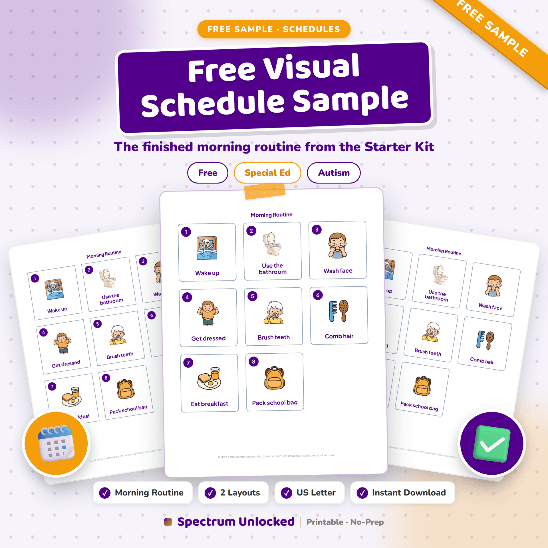 Visual Schedule Pack free sample preview