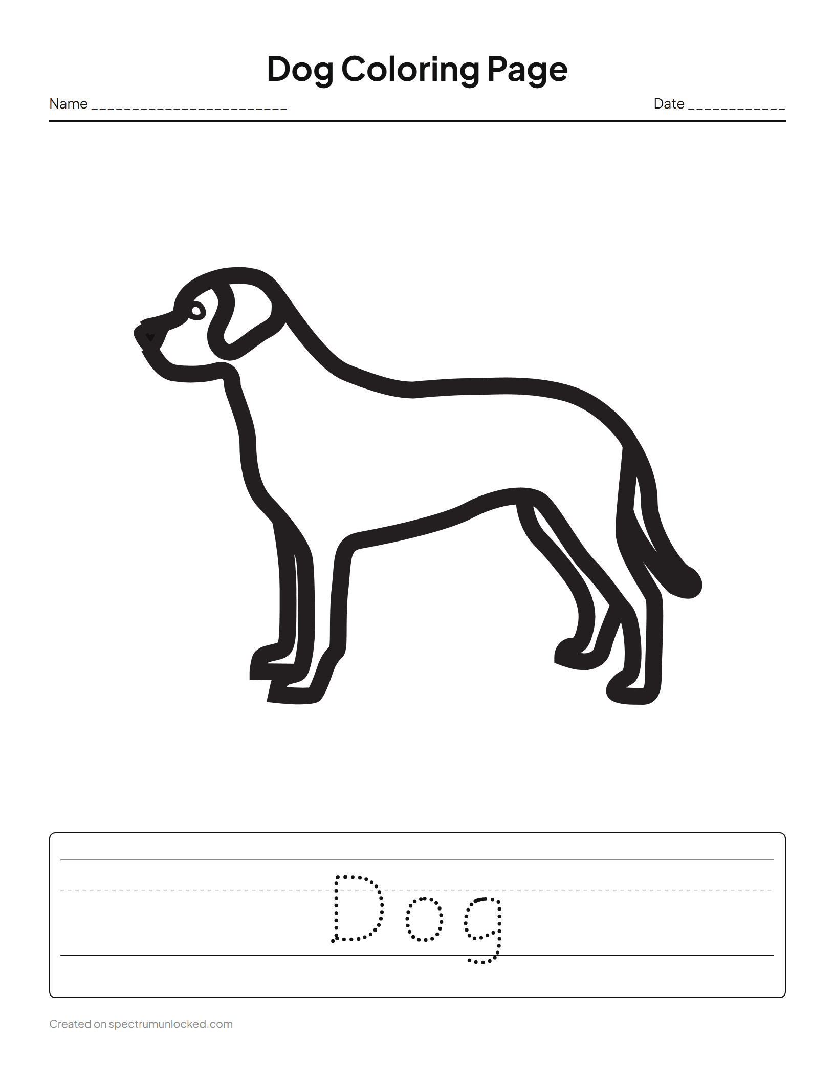 Simple Coloring Pages: preview of a sample sheet from the maker