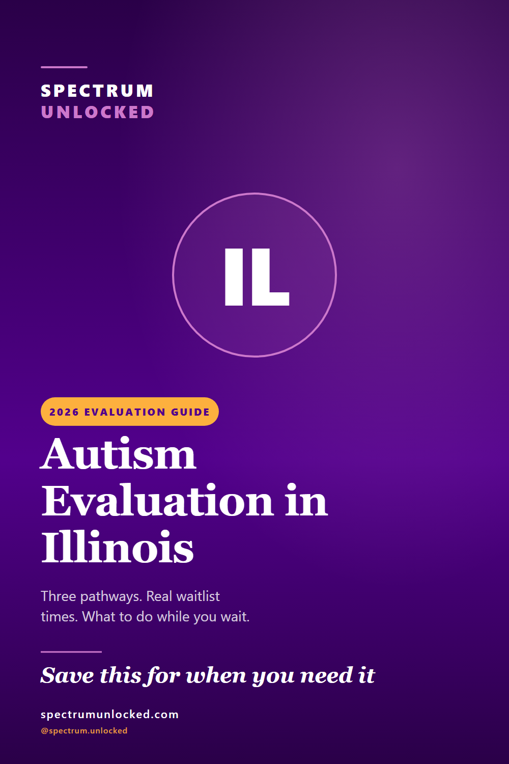 Pinterest pin: Autism Evaluation in Illinois: 2026 Guide