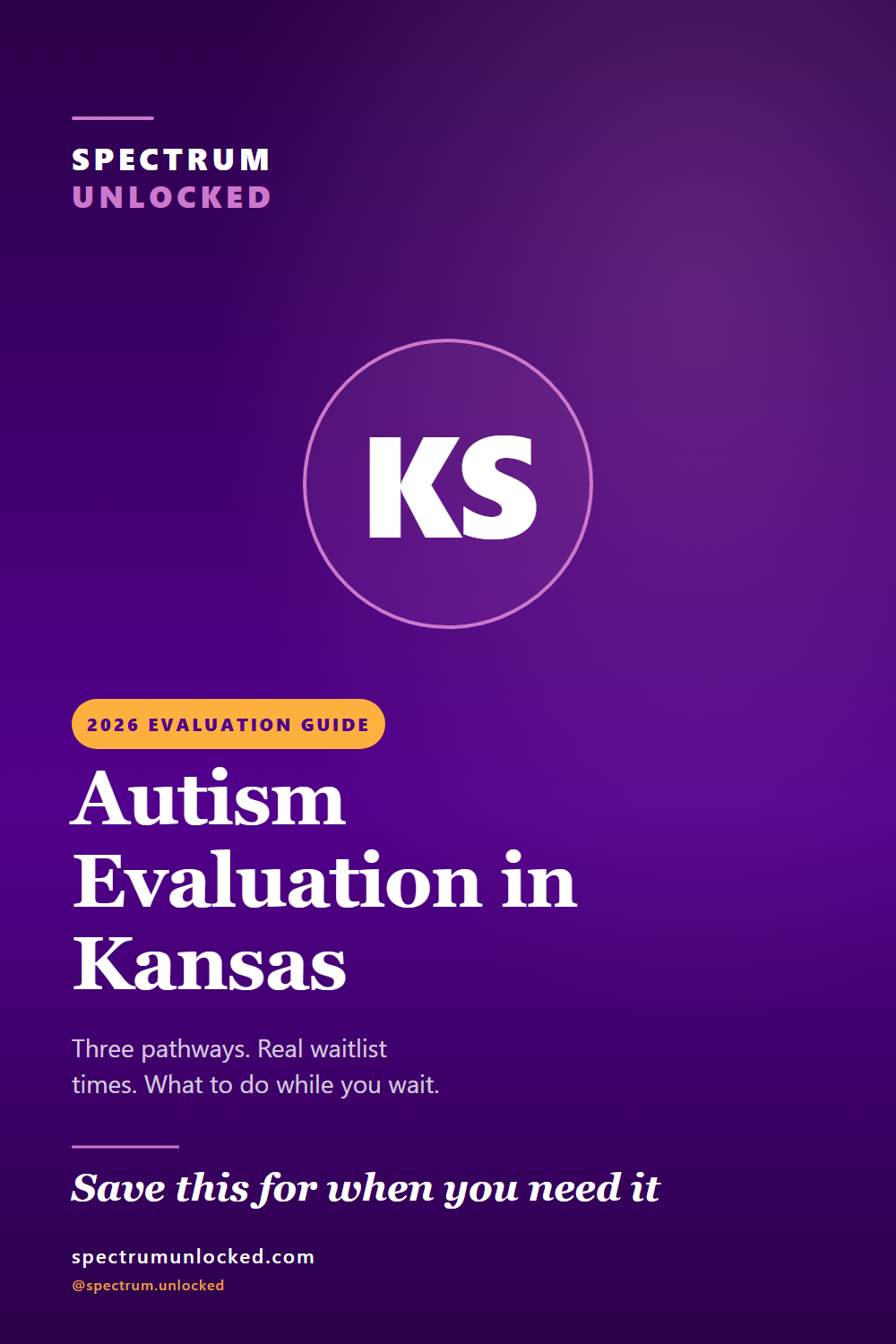 Pinterest pin: Autism Evaluation in Kansas: 2026 Guide