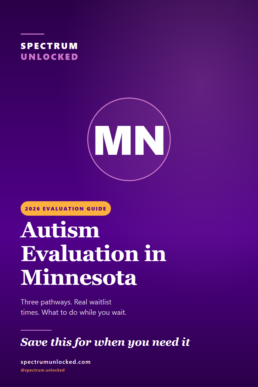Pinterest pin: Autism Evaluation in Minnesota: 2026 Guide