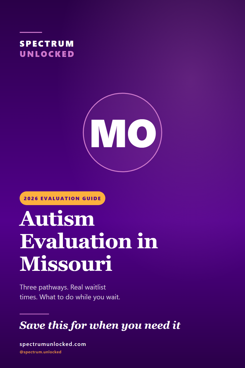Pinterest pin: Autism Evaluation in Missouri: 2026 Guide