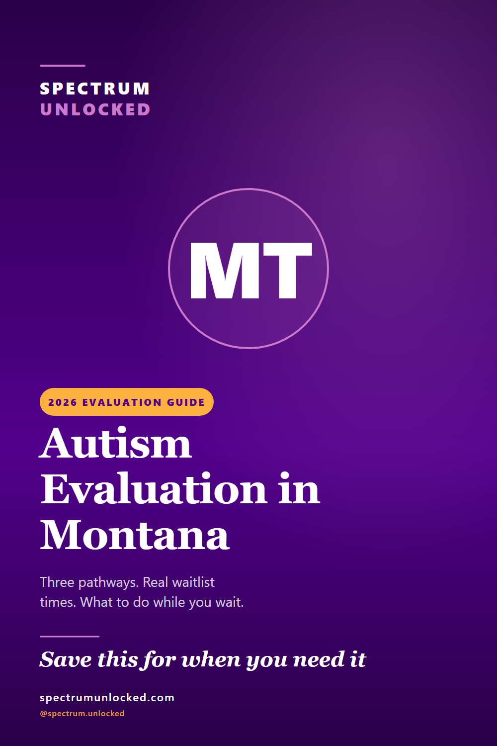 Pinterest pin: Autism Evaluation in Montana: 2026 Guide