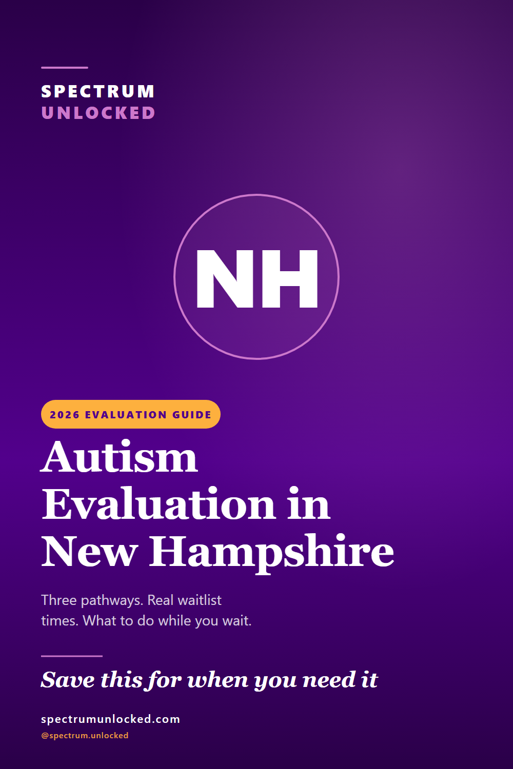 Pinterest pin: Autism Evaluation in New Hampshire: 2026 Guide