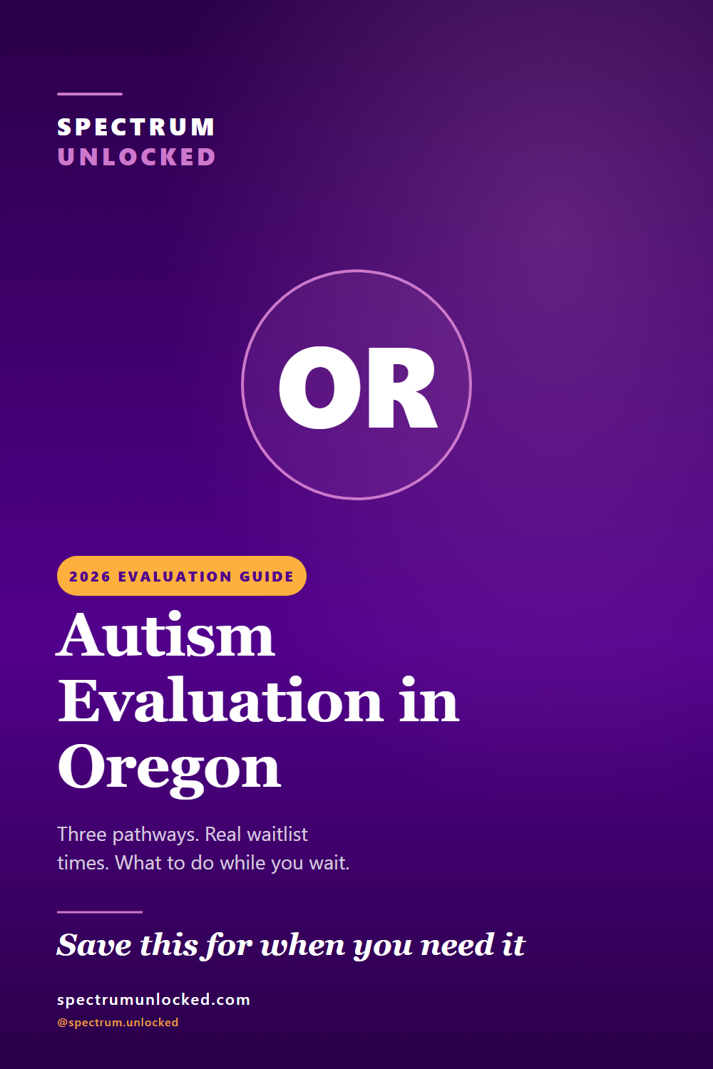 Pinterest pin: Autism Evaluation in Oregon: 2026 Guide
