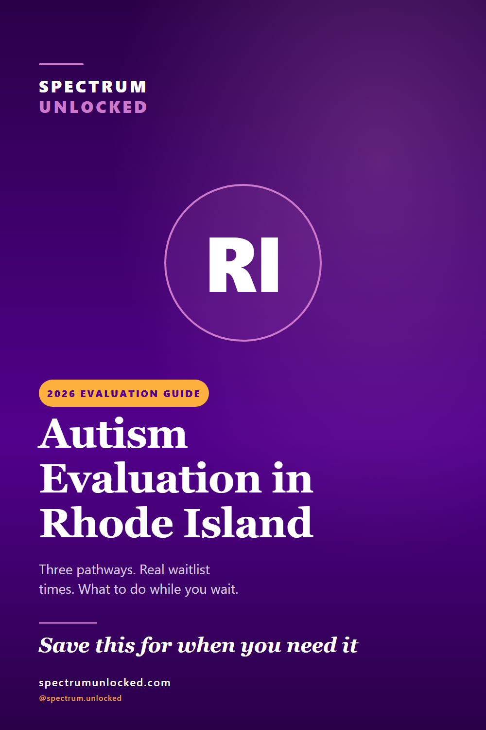 Pinterest pin: Autism Evaluation in Rhode Island: 2026 Guide