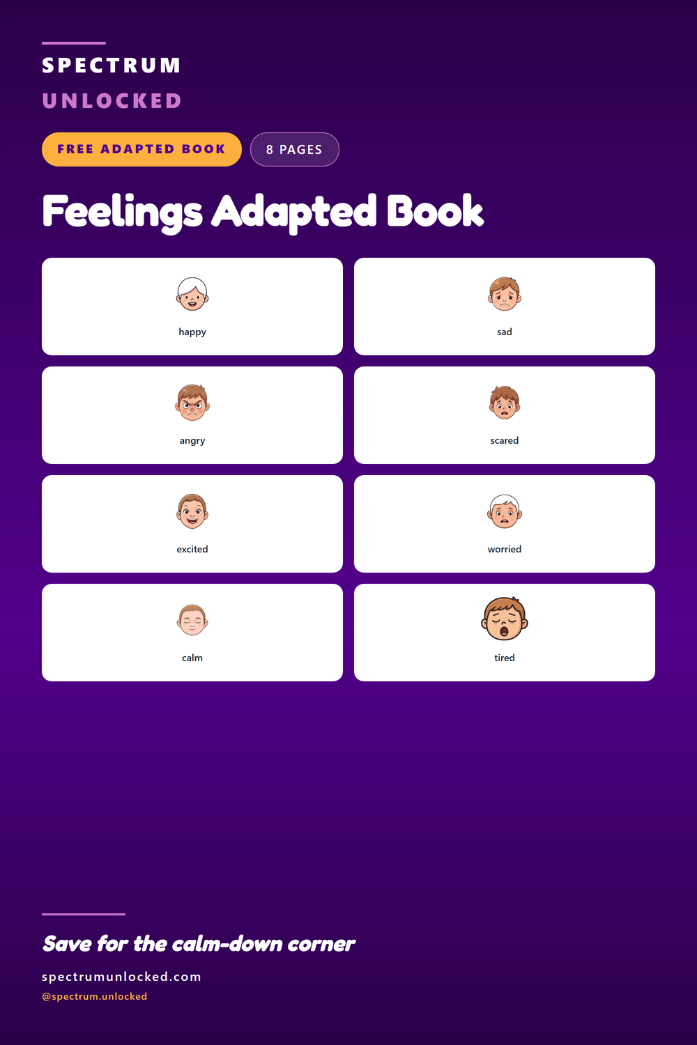 Pinterest pin: Feelings Adapted Book