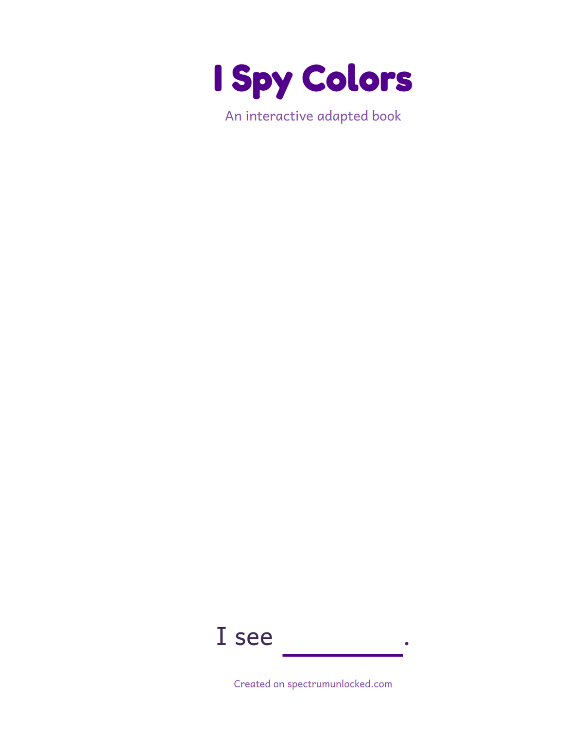 I Spy Colors adapted book preview