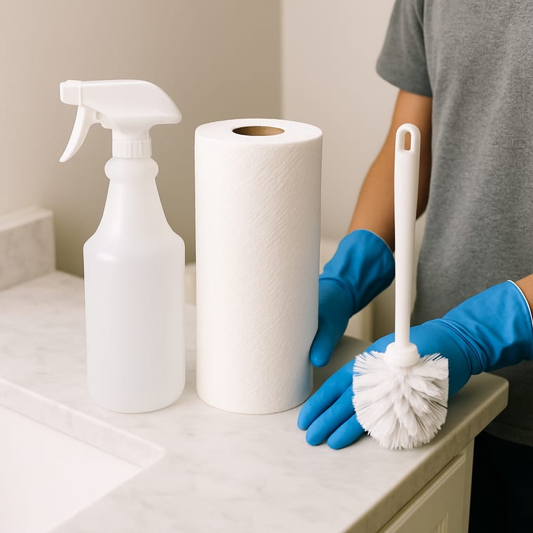 Bathroom Cleaning: Gloves