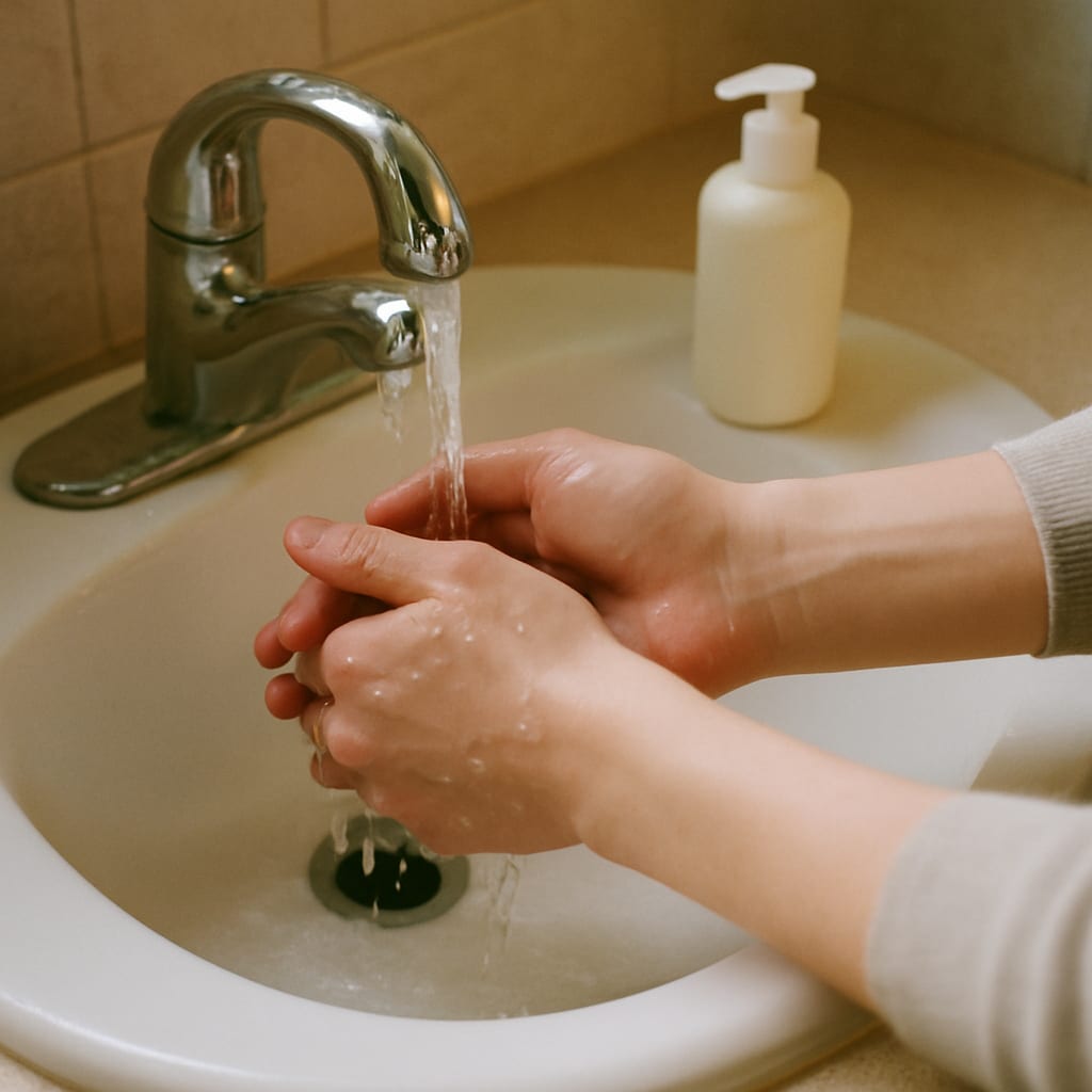 A small cut or scrape: Wash your hands