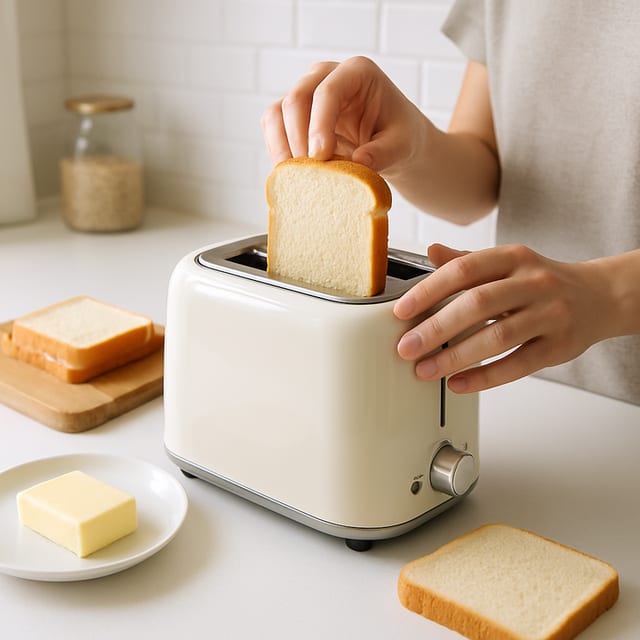Making toast: Bread