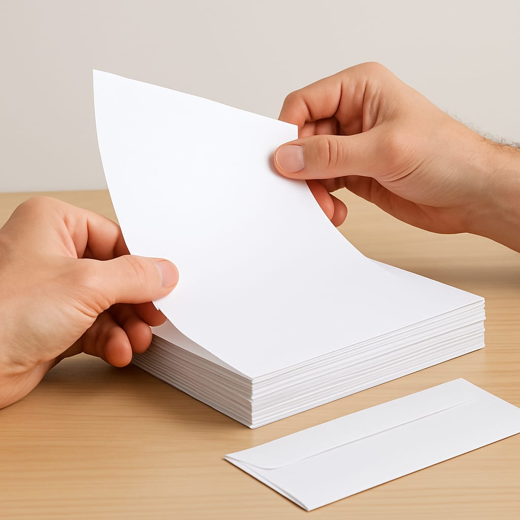 Stuffing Envelopes: Take one letter from the stack